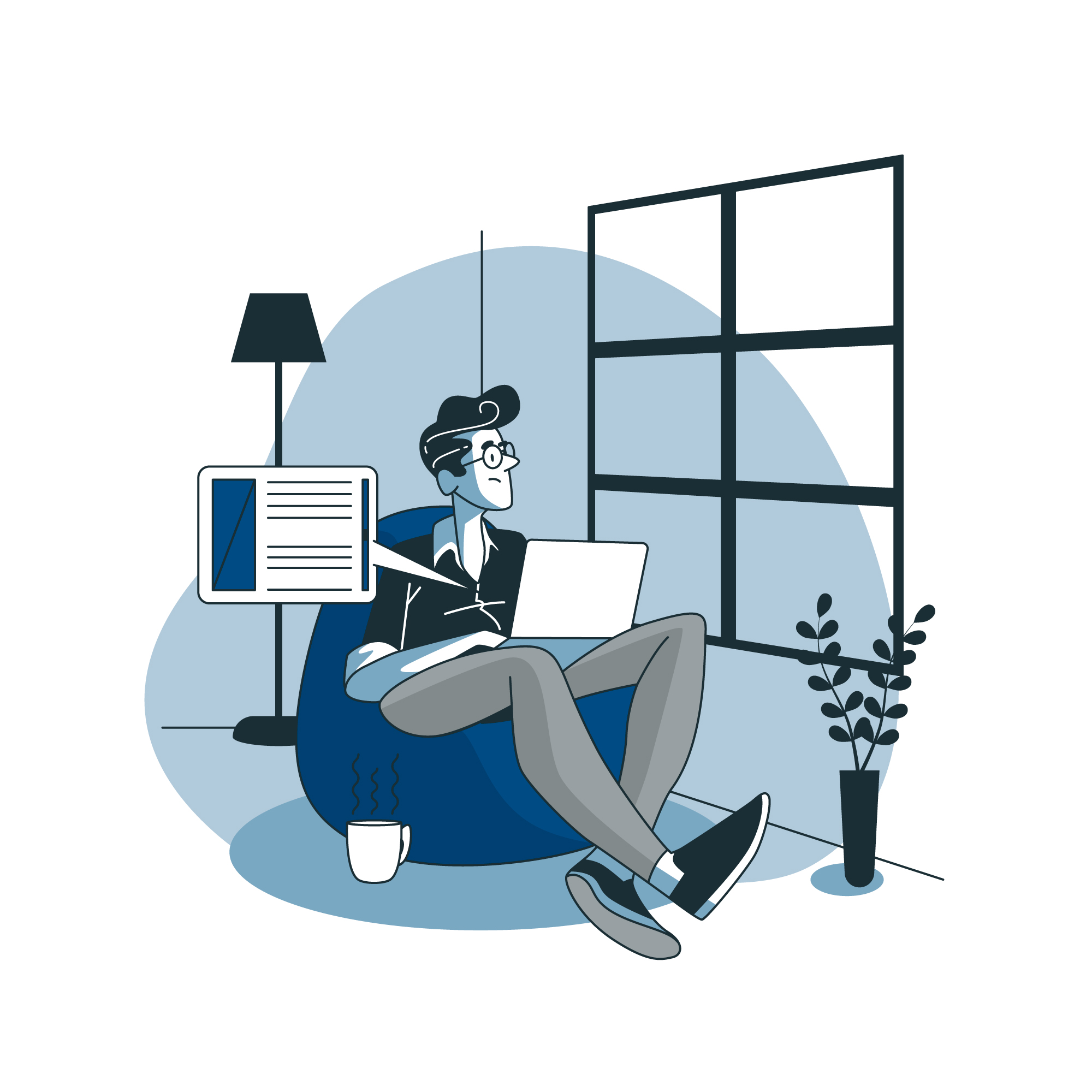 Academic writing process illustration